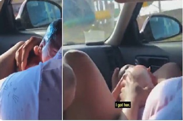 महिलेचा चालू कारमध्ये बाळाला जन्म, व्हिडीओ व्हायरल