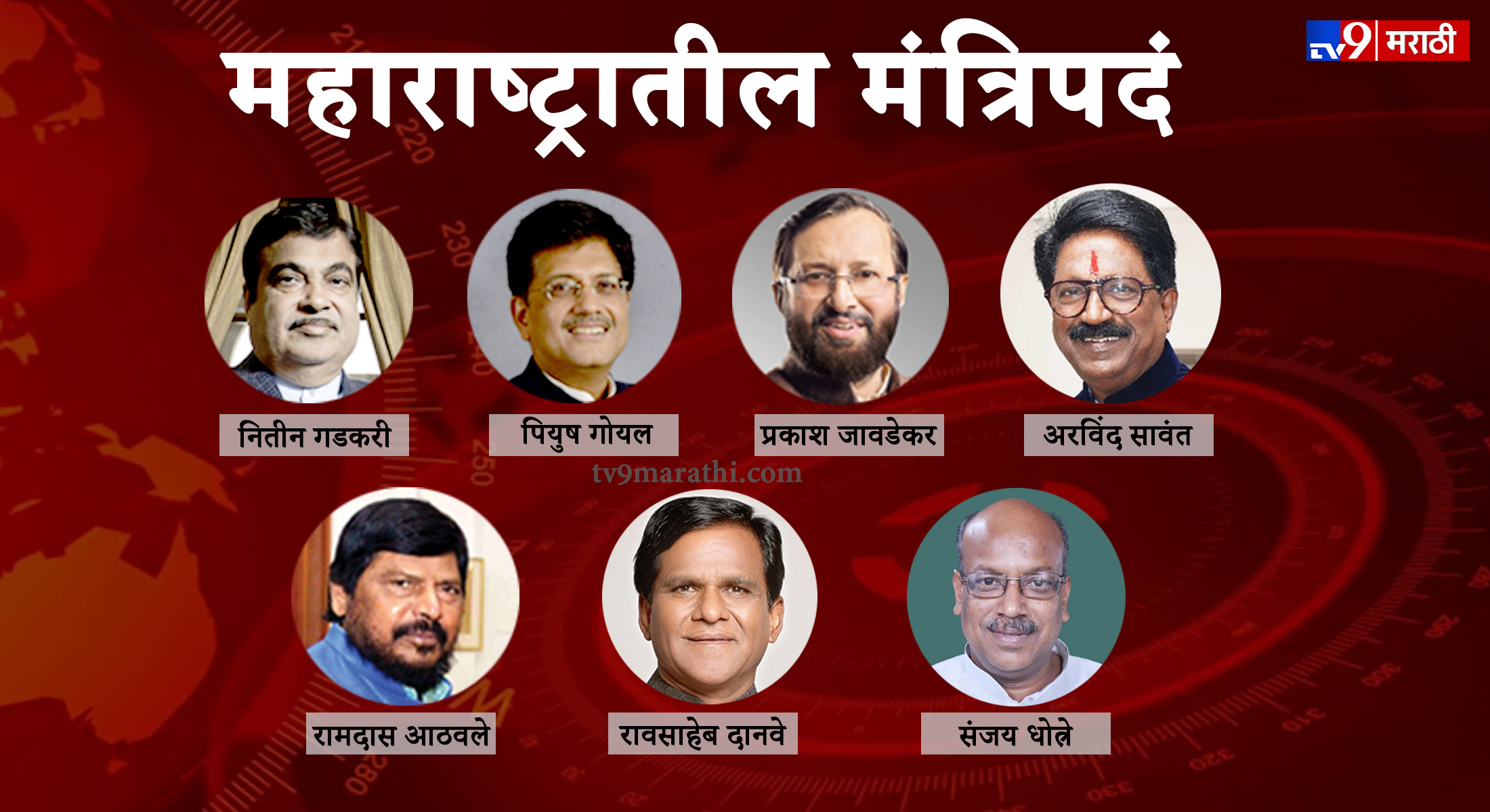 महाराष्ट्रातील 7 मंत्र्यांकडे कोणतं मंत्रालय?